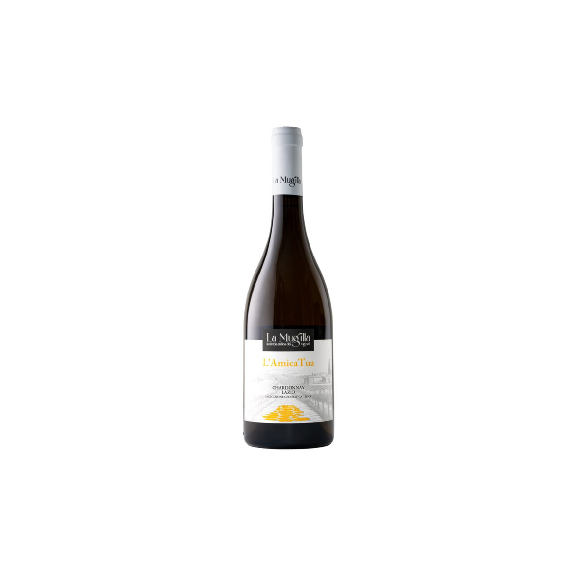 Vino Bianco "L'Amica Tua" La Mugilla Chardonnay Lazio IGT Bio 2024 Ml750
