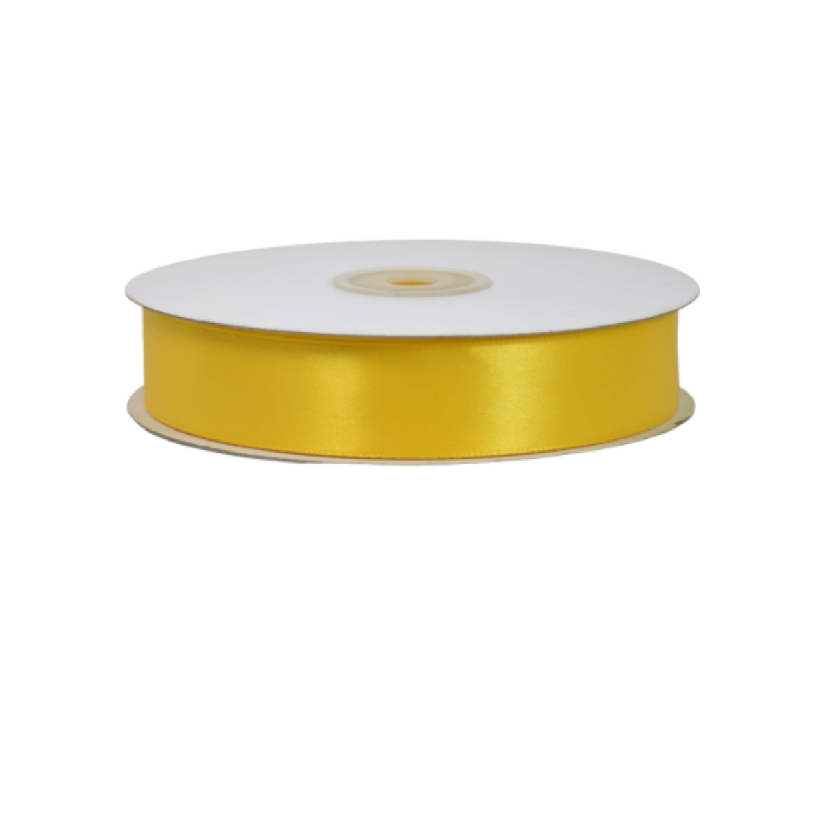 Nastro Doppio Raso Giallo mm.25 Rotolo da mt.50 pz1 a cf.