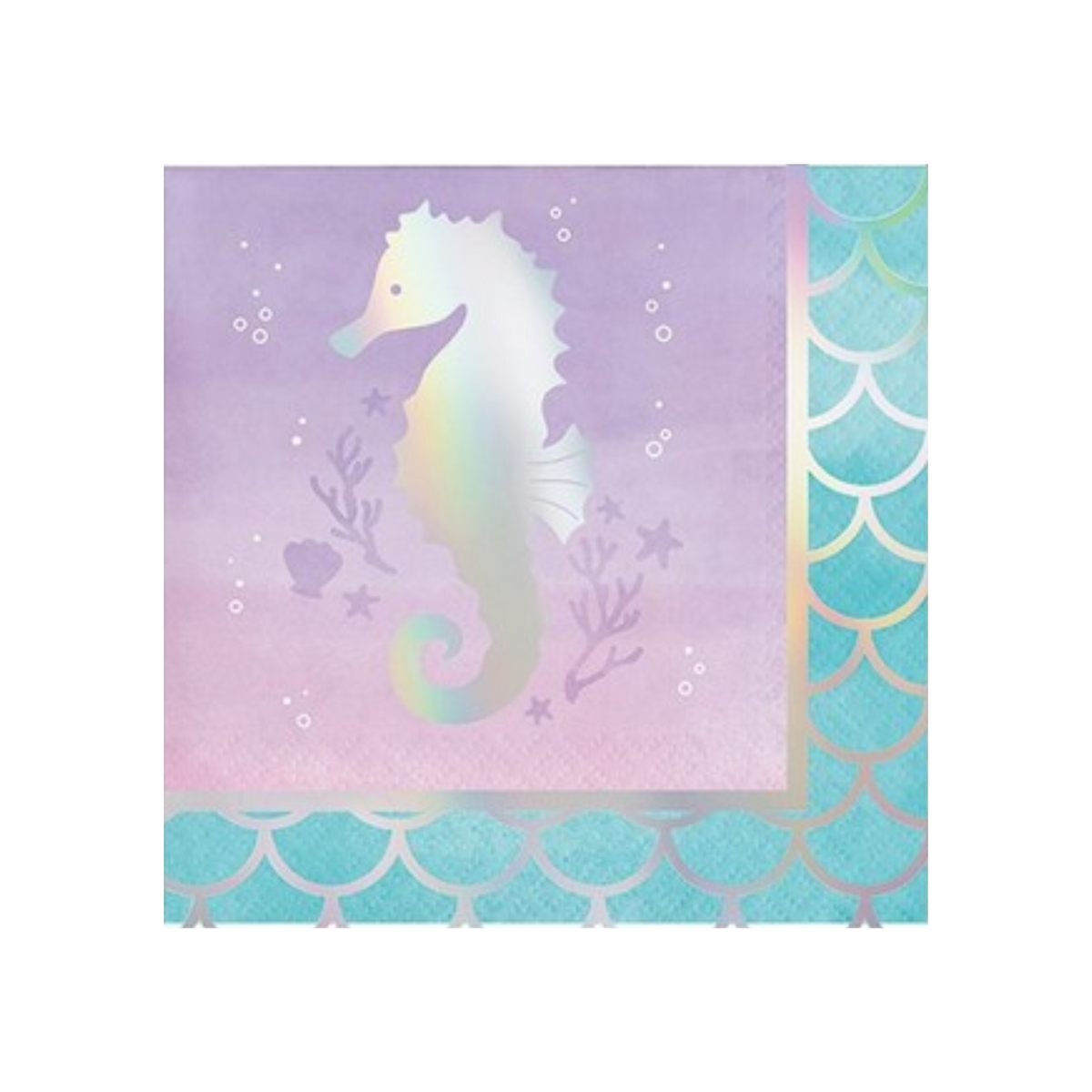 Tovagliolo Sirena Mermaid Shine cm25x25 16pz