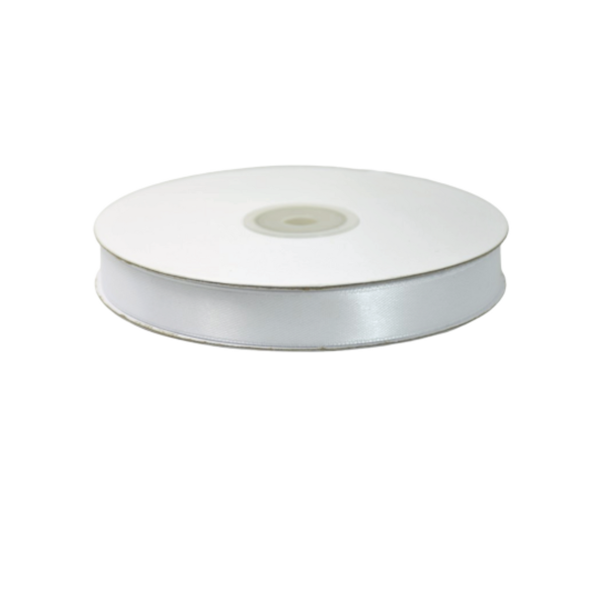 Nastro Doppio Raso Bianco mm.15 Rotolo da mt.50 pz1 a cf.