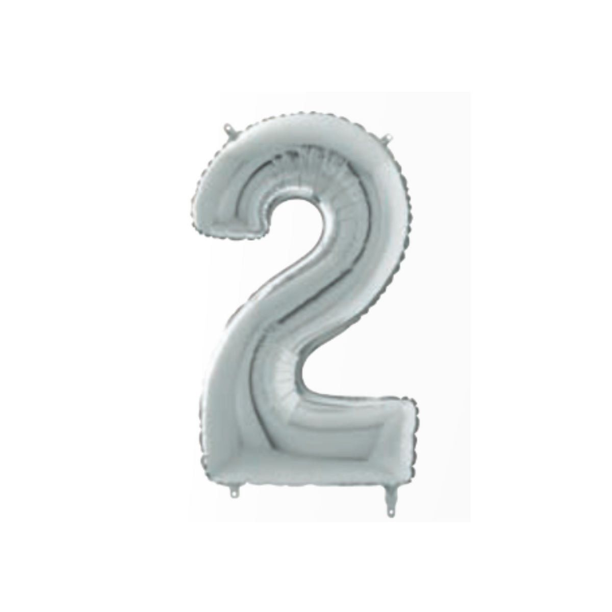 Pallone Foil Numero "2" Argento 36"- 90cm pz1