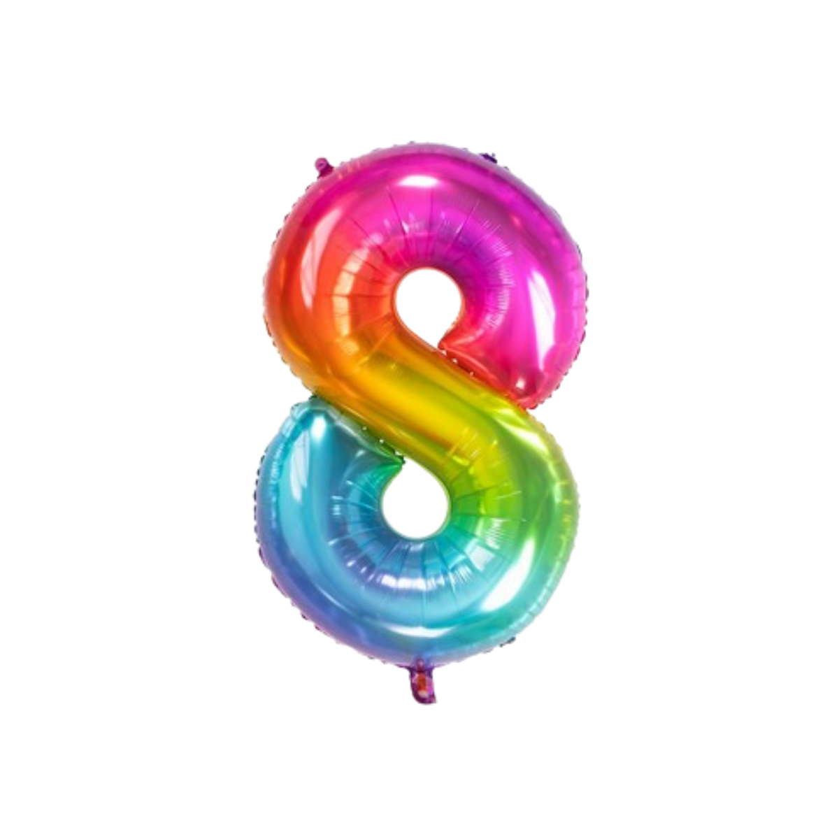 Pallone  Foil Numero "8" Arcobaleno 34"- 86cm pz1