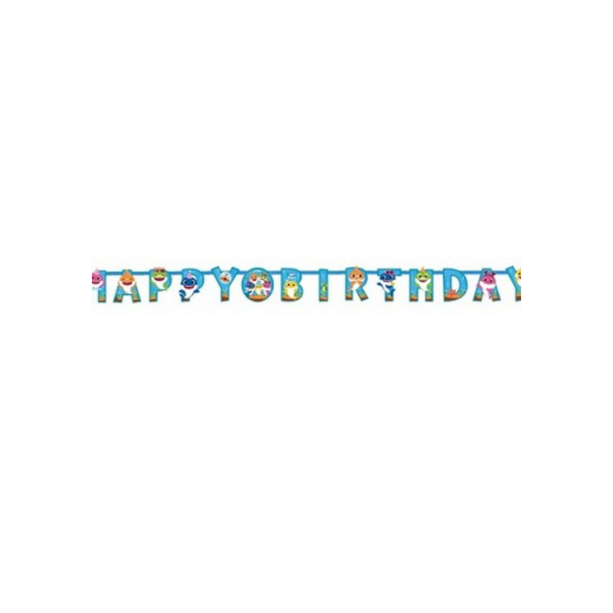 Festone Baby Shark Happy Birthday  mt 1,70
