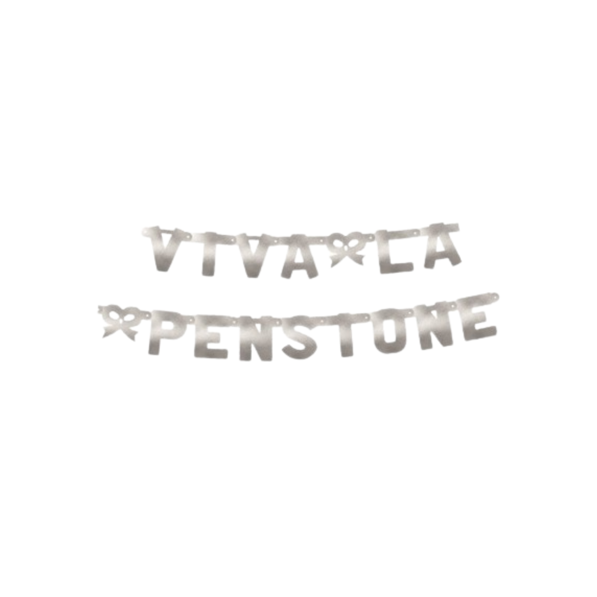 Festone "W la pensione" XL Argento metallizzato cm240x15 pz1