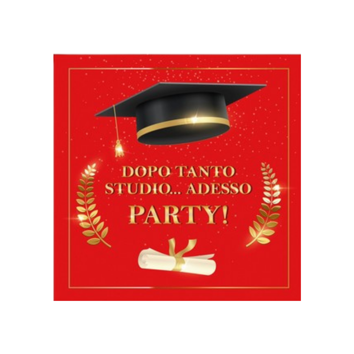 Tovagliolo Laurea  cm25x25  pz20