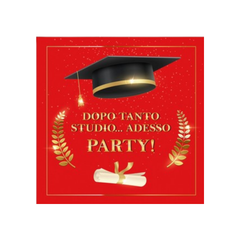 Tovagliolo Laurea  cm25x25  pz20