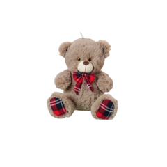 Orso Peluche con Fiocco Scozzese H Cm60  pz 1 a cf.