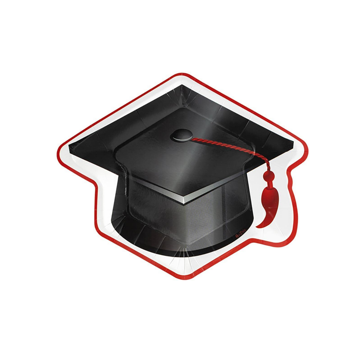 Piatto Carta sagomato "Cappello Laurea" cm28x23 pz8 a cf.