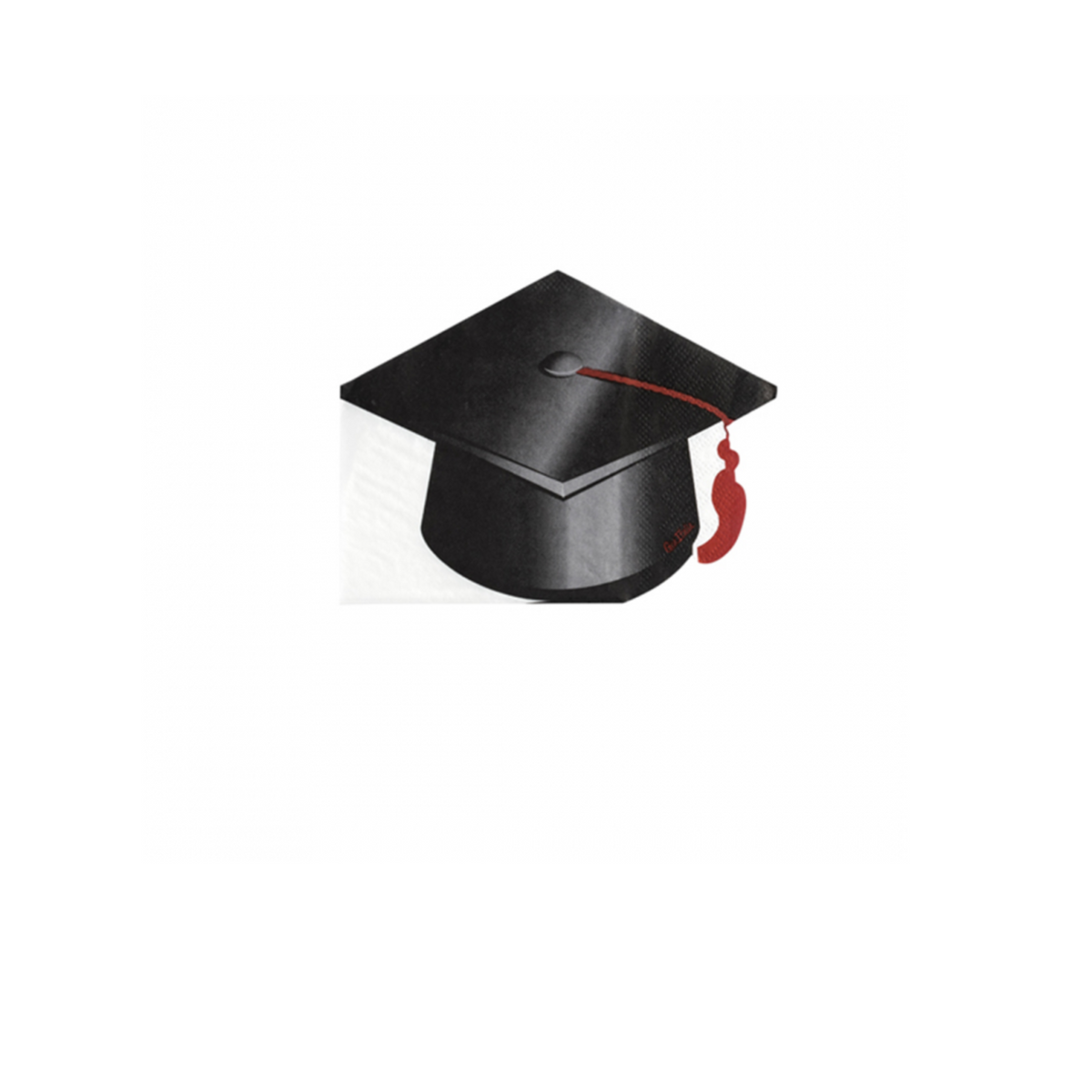 Tovagliolo Carta Sagomato "Cappello Laurea" cm 33x25  pz16 a cf.