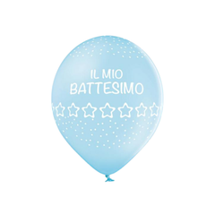 Latex lufi "My baptism" Világoskék 12" cm30 db 24