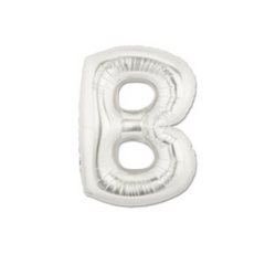 Pallone Foil Lettera "B" Argento 40" - 102cm pz1