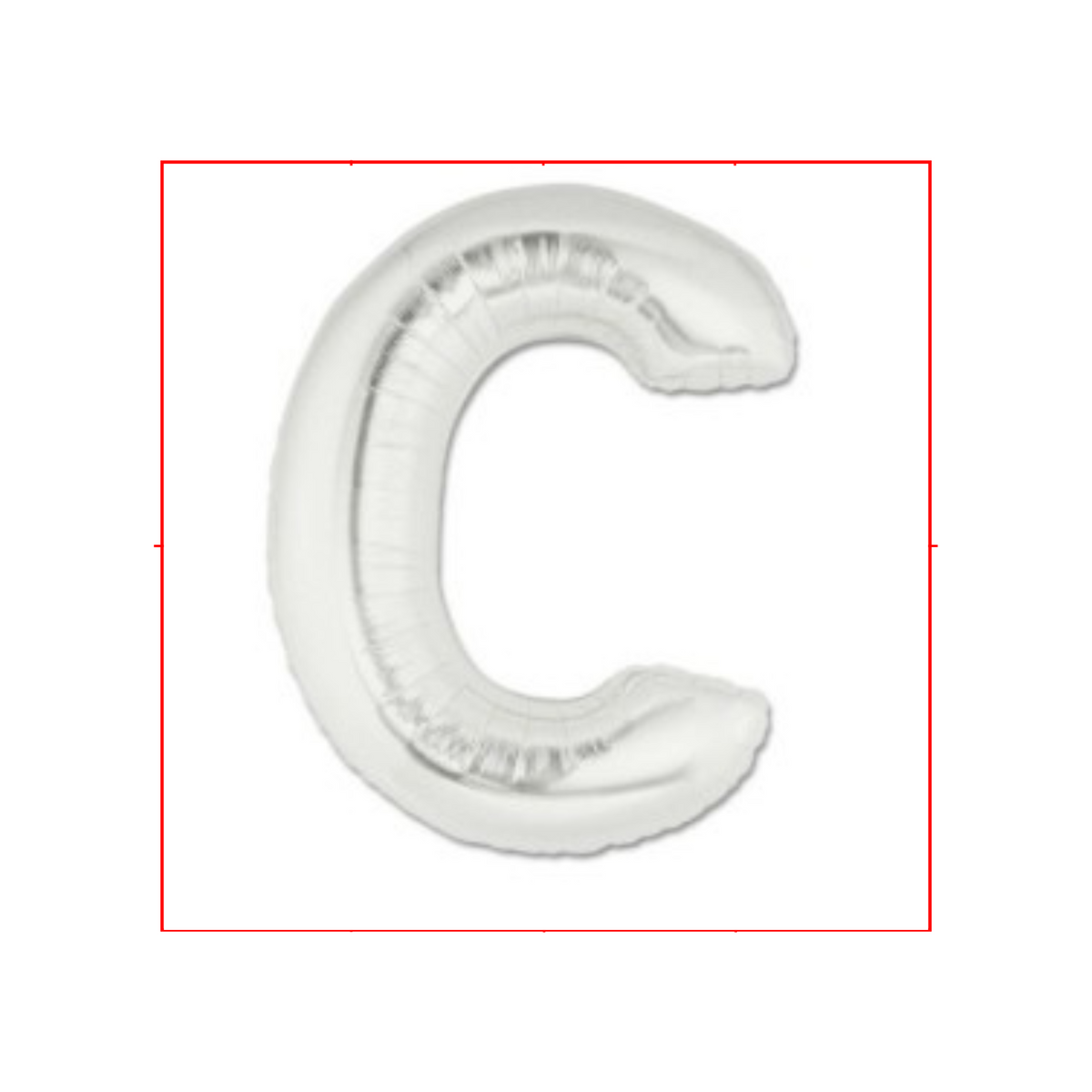 Pallone Foil Lettera "C" Argento 40" - 102cm pz1