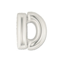 Pallone Foil Lettera "D" Argento 40" - 102cm pz1