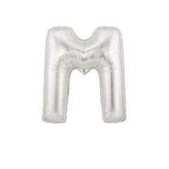 Pallone Foil Lettera "M" Argento 40" - 102cm pz1