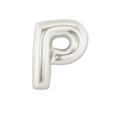 Pallone Foil Lettera "P" Argento 40" - 102cm pz1