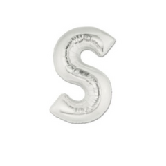 Pallone Foil Lettera "S" Argento 40" - 102cm pz1