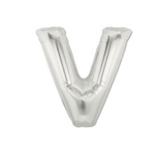 Pallone Foil Lettera "V" Argento 40" - 102cm pz1