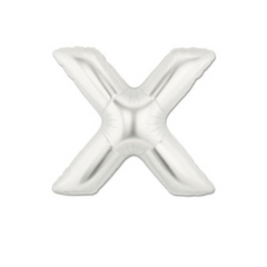 Pallone Foil Lettera "X" Argento 40" - 102cm pz1