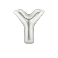 Pallone Foil Lettera "Y" Argento 40" - 102cm pz1