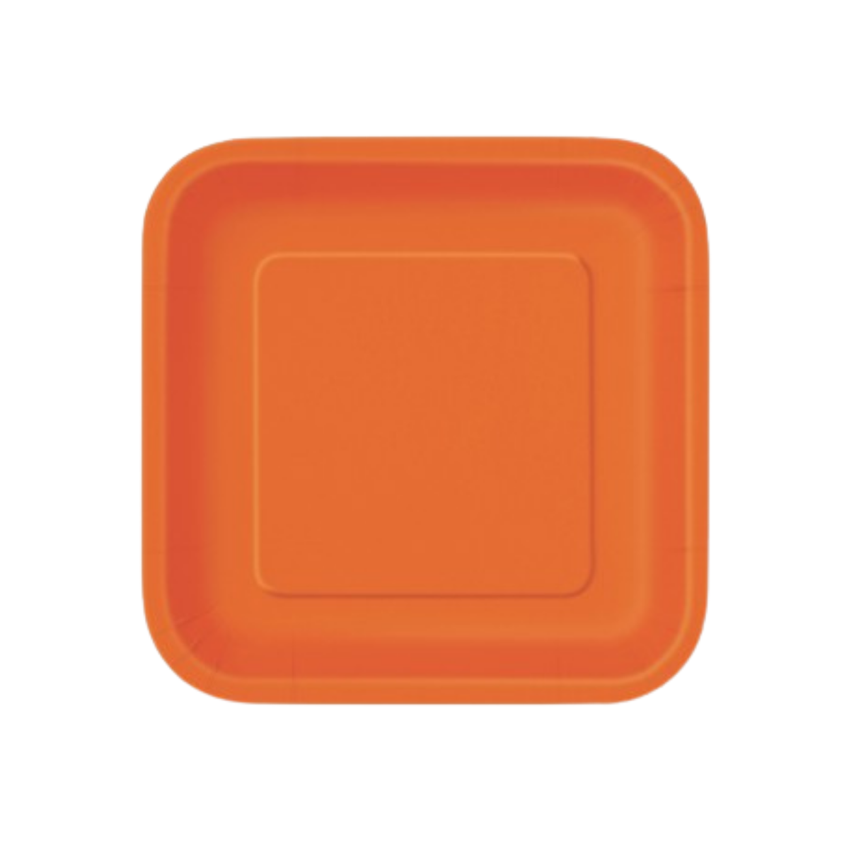 Piatto Carta quadrato Tinta unita Arancio cm23 pz14