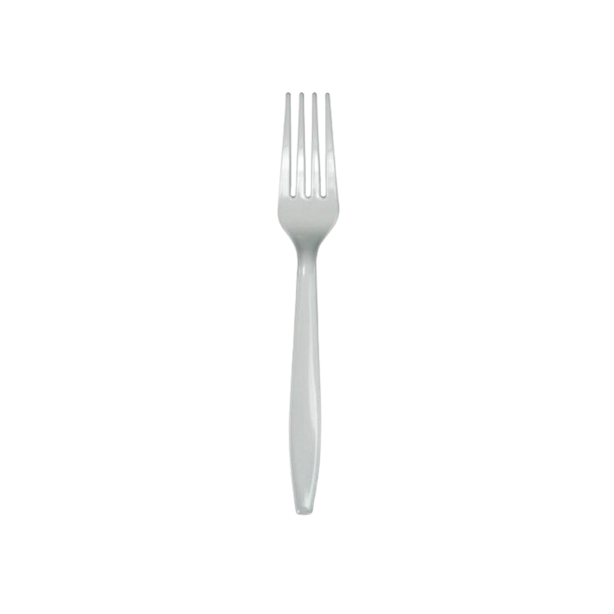 Forchetta Plastica Tinta unita  Argento cm18 pz24