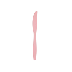 Plastic Knife Solid Color Pink cm17 pcs24