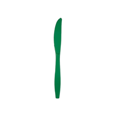 Coltello Plastica Tinta unita Verde smeraldo cm17 pz24