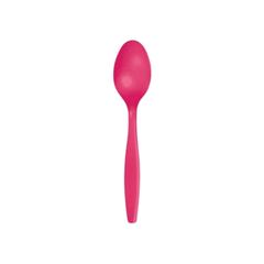 Cucchiaio Plastica Tinta unita Fucsia cm15,5 pz24