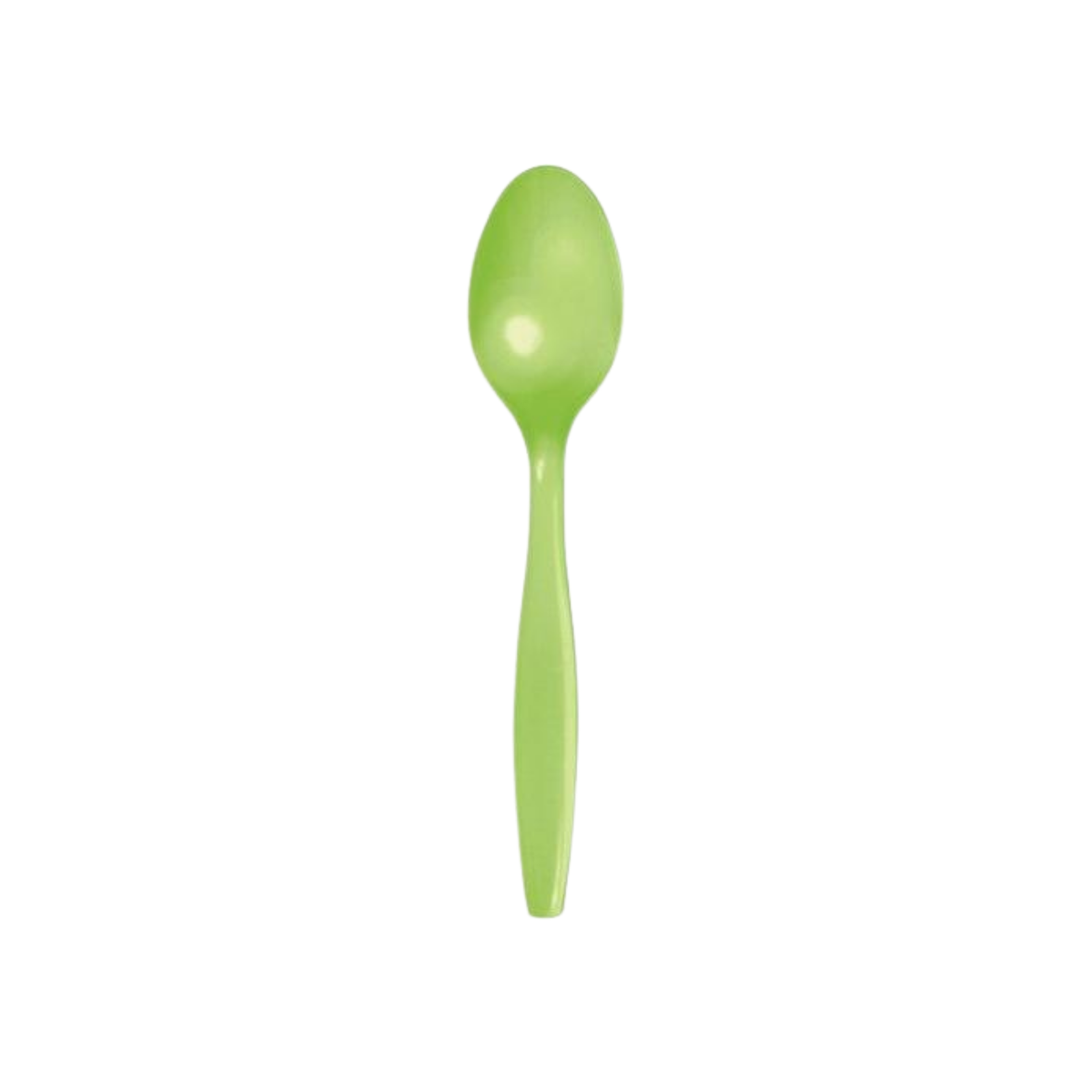 Műanyag kanál Egyszínű Lime zöld 15,5 cm db 24
