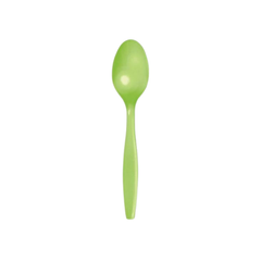 Műanyag kanál Egyszínű Lime zöld 15,5 cm db 24