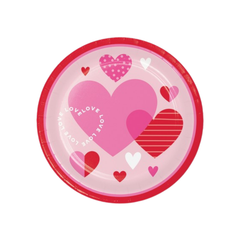 Valentine's Day Dessert Paper Plate cm18 pcs8