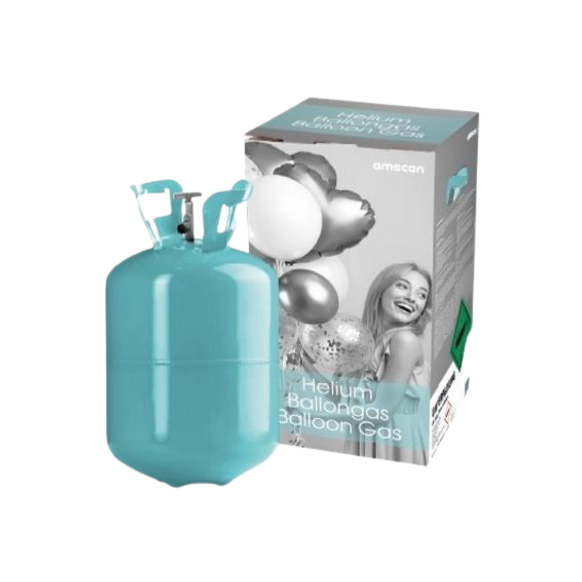 Bombola a Elio usa e getta per 50 palloncini, 0.42m3, gonfia circa 50 palloncini da 9"-23cm