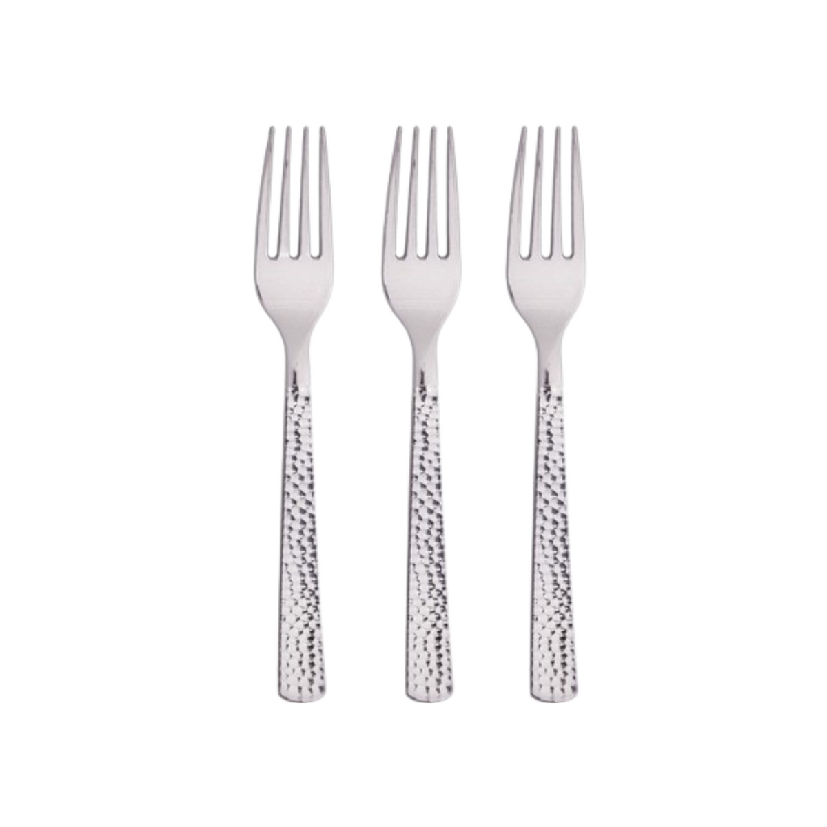 Forchetta Plastica Riutilizzabile Argento metalizzato pz24