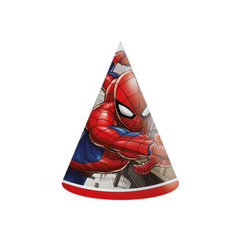 Cappellini a cono carta Spiderman 6pz