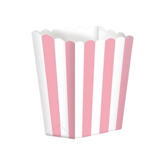 Contenitore Cartoncino rettangolare Rosa pastello cm9x13 pz5