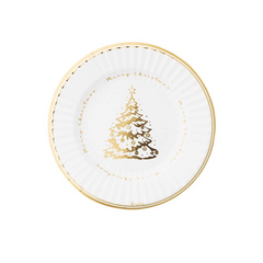 Piatto Carta Natale "Merry Christmas Tree" cm 23  pz8 a cf.