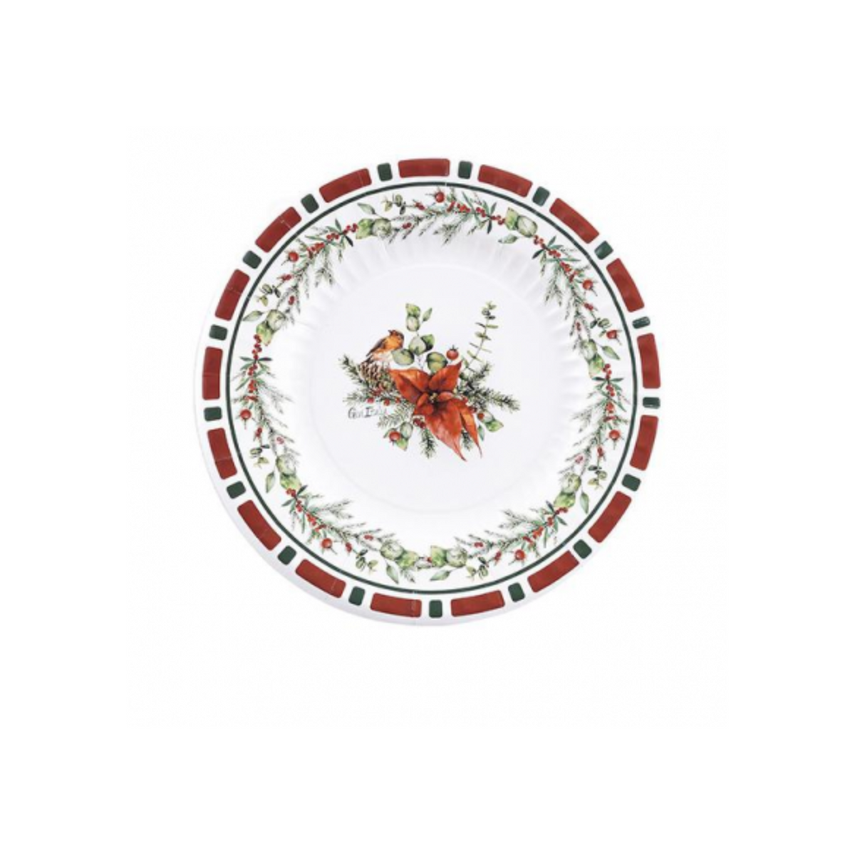 Piatto Carta Natale "Christmas Eve" cm24 pz8 a cf.