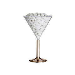 Base plastica rose gold  gambo lungo H 12cm  per contenitore coppe e calici portaconfetti