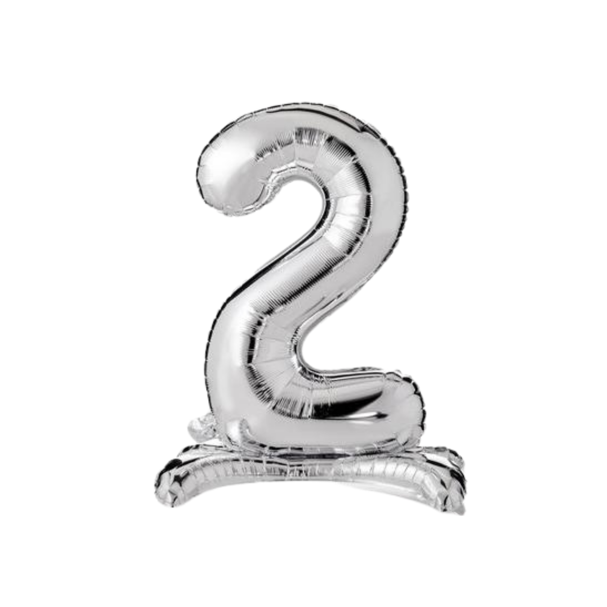 Pallone Foil Self Standing Numero "2" Argento 70cm pz1