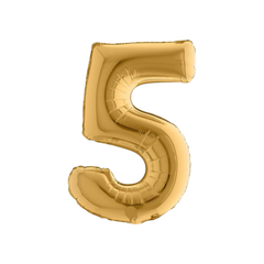 Fólia lufi Szám "5" Gold 14" - 36cm db1
