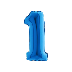 Pallone Foil Numero "1" Blu 40" - 102cm pz1