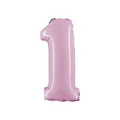 Pallone  Foil Numero "1" Rosa 40" - 102cm pz1
