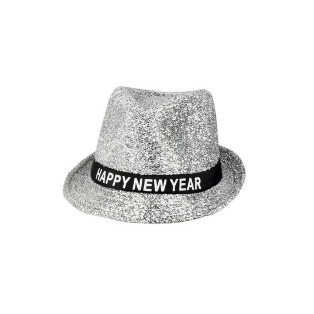 "Happy Birthday" Fabric Hat Silver 1pc