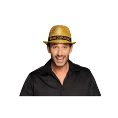 "Happy Birthday" Gold Fabric Hat 1pc