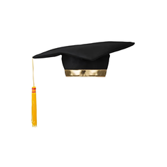 Cappello Tessuto "Laurea" Nero pz1