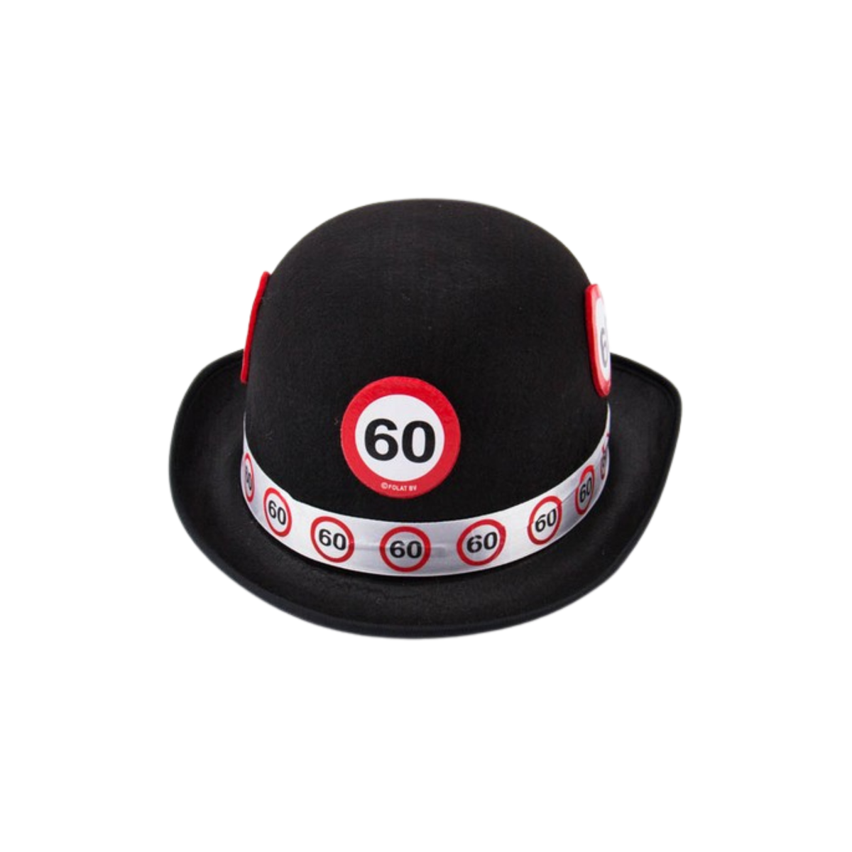 Cappello Nero Stoffa "60 anni"  pz1