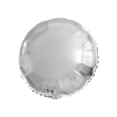Kerek ezüst fóliás léggömb 18" - 45 cm db 1