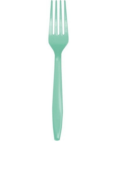Tiffany zöld egyszínű műanyag villa 18cm db 24