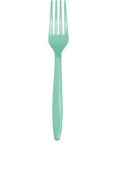 Tiffany zöld egyszínű műanyag villa 18cm db 24