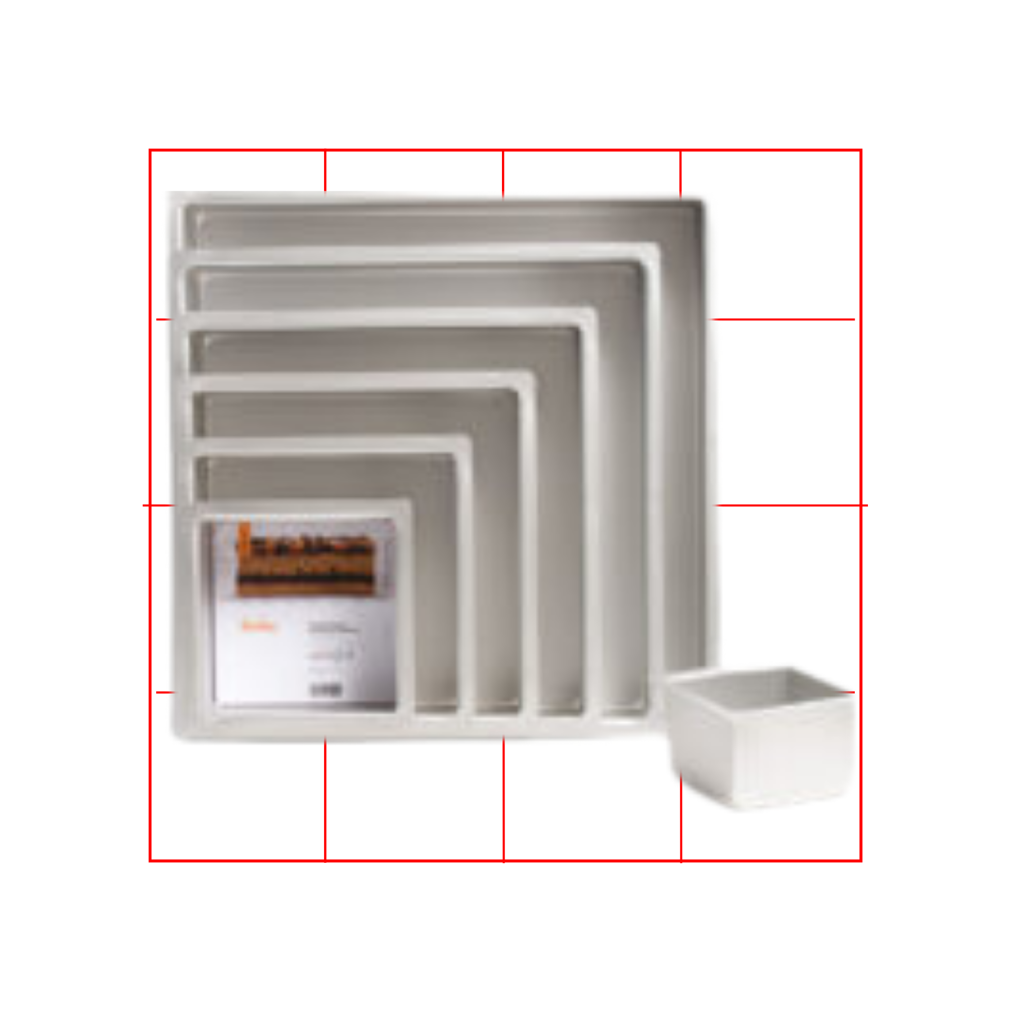 Teglia Alluminio Anodizzato quadrata cm 10x10x H10 pz1